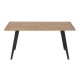 ΤΡΑΠΕΖΙ ΤΡΑΠΕΖΑΡΙΑΣ Fylliana FL1564 SONOMA MDF ΜΕ ΜΑΥΡΑ ΠΟΔΙΑ 180x90x75εκ