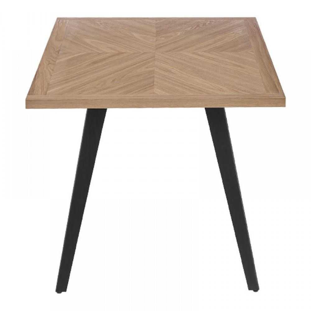 ΤΡΑΠΕΖΙ ΤΡΑΠΕΖΑΡΙΑΣ Fylliana FL1564 SONOMA MDF ΜΕ ΜΑΥΡΑ ΠΟΔΙΑ 180x90x75εκ