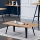 ΤΡΑΠΕΖΑΚΙ ΣΑΛΟΝΙΟΥ Fylliana FL1564 SONOMA MDF ΜΕ ΜΑΥΡΑ ΠΟΔΙΑ 130x70x45εκ