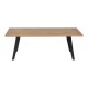 ΤΡΑΠΕΖΑΚΙ ΣΑΛΟΝΙΟΥ Fylliana FL1564 SONOMA MDF ΜΕ ΜΑΥΡΑ ΠΟΔΙΑ 130x70x45εκ