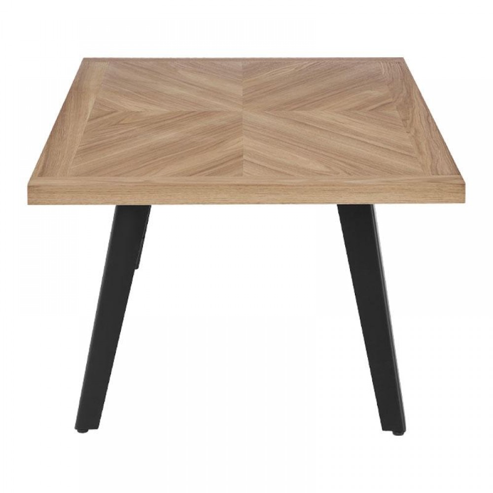 ΤΡΑΠΕΖΑΚΙ ΣΑΛΟΝΙΟΥ Fylliana FL1564 SONOMA MDF ΜΕ ΜΑΥΡΑ ΠΟΔΙΑ 130x70x45εκ