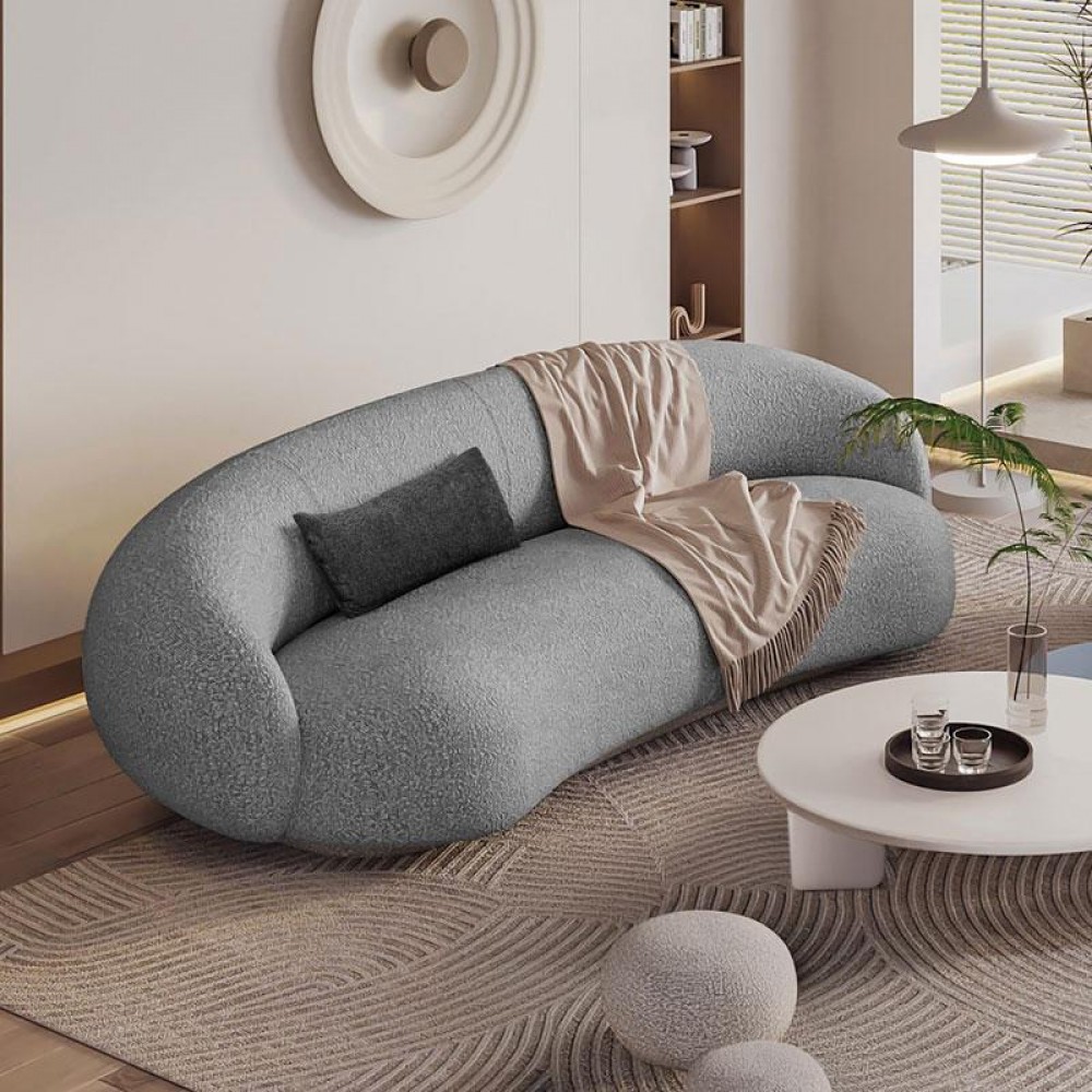 ΚΑΝΑΠΕΣ ΤΡΙΘΕΣΙΟΣ Fylliana Simone ΓΚΡΙ ΧΡΩΜΑ 225x105x74εκ