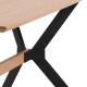 ΤΡΑΠΕΖΙ ΤΡΑΠΕΖΑΡΙΑΣ MDF ΜΕ ΚΑΠΛΑΜΑ ΔΡΥΣ Fylliana ΦΥΣΙΚΟ ΧΡΩΜΑ 160x80x75εκ