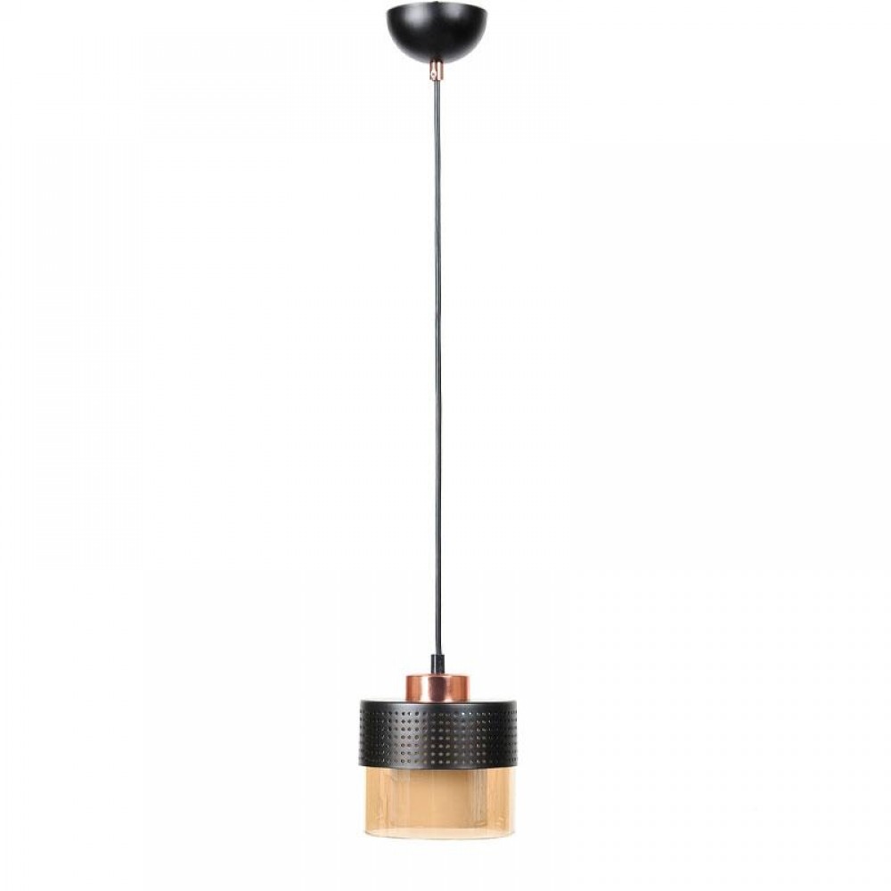 ΜΟΝΟΦΩΤΟ ΚΡΕΜΑΣΤΟ ΦΩΤΙΣΤΙΚΟ ΟΡΟΦΗΣ Fylliana ΜΠΡΟΝΖΕ ΧΡΩΜΑ Ε27 15x75εκ