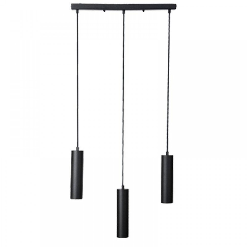 ΤΡΙΦΩΤΟ ΚΡΕΜΑΣΤΟ ΦΩΤΙΣΤΙΚΟ ΟΡΟΦΗΣ Fylliana ΜΑΥΡΟ ΧΡΩΜΑ GU10 50x10x100εκ