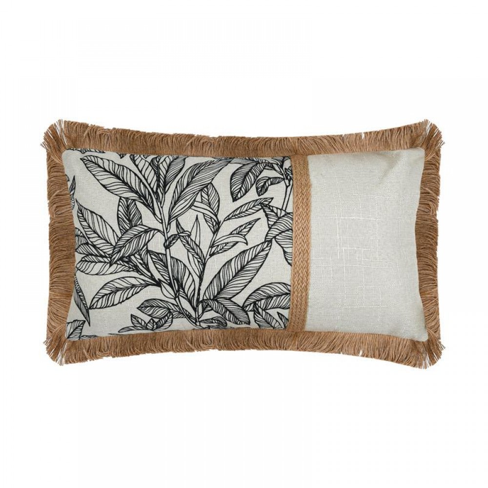 ΔΙΑΚΟΣΜΗΤΙΚΟ ΜΑΞΙΛΑΡΙ Fylliana Opulent ΛΕΥΚΟ-ΜΑΥΡΟ-ΧΡΥΣΟ ΧΡΩΜΑ 30x50εκ