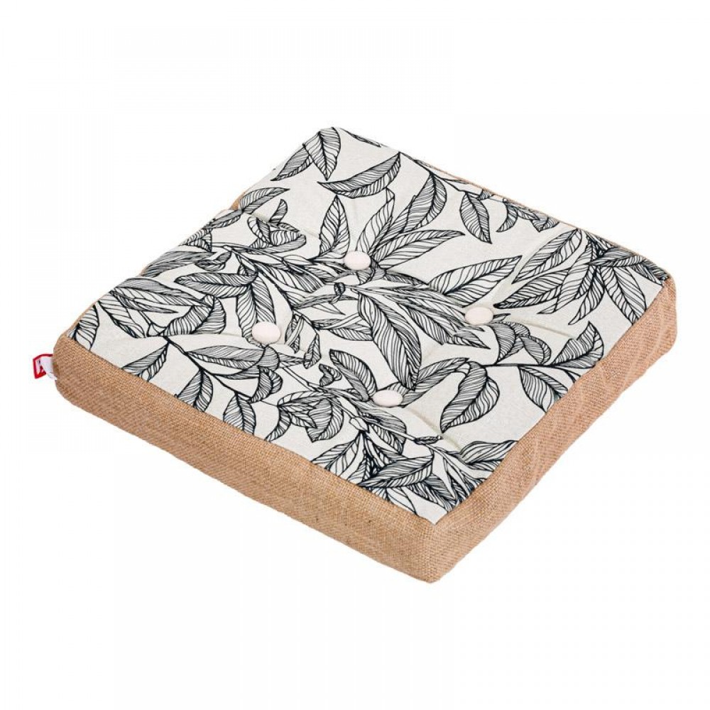 ΜΑΞΙΛΑΡΙ ΚΑΡΕΚΛΑΣ Fylliana Opulent ΜΠΕΖ-ΜΑΥΡΟ ΧΡΩΜΑ 40x40x8εκ