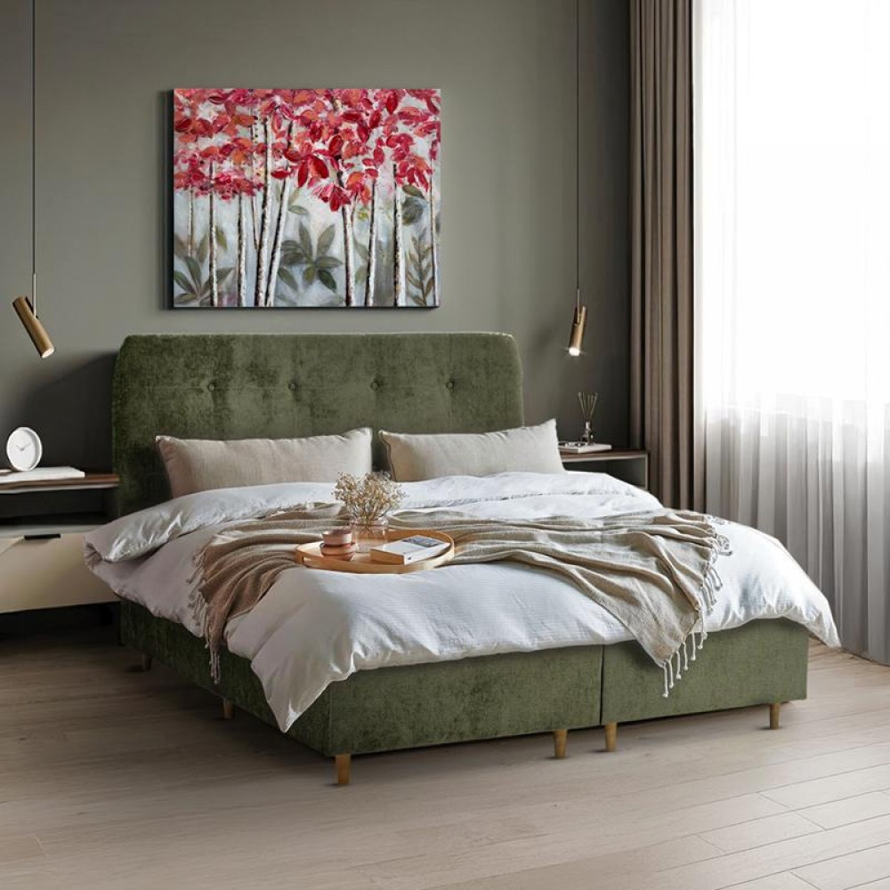 ΚΡΕΒΑΤΙ Fylliana New Amsterdam ΛΑΔΙ ΧΡΩΜΑ ΥΦΑΣΜΑΤΟΣ 120x208x124εκ (120x200)