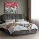 ΔΙΠΛΟ ΚΡΕΒΑΤΙ Fylliana New Amsterdam ΓΚΡΙ ΧΡΩΜΑ ΥΦΑΣΜΑΤΟΣ 160x208x124εκ (160x200)