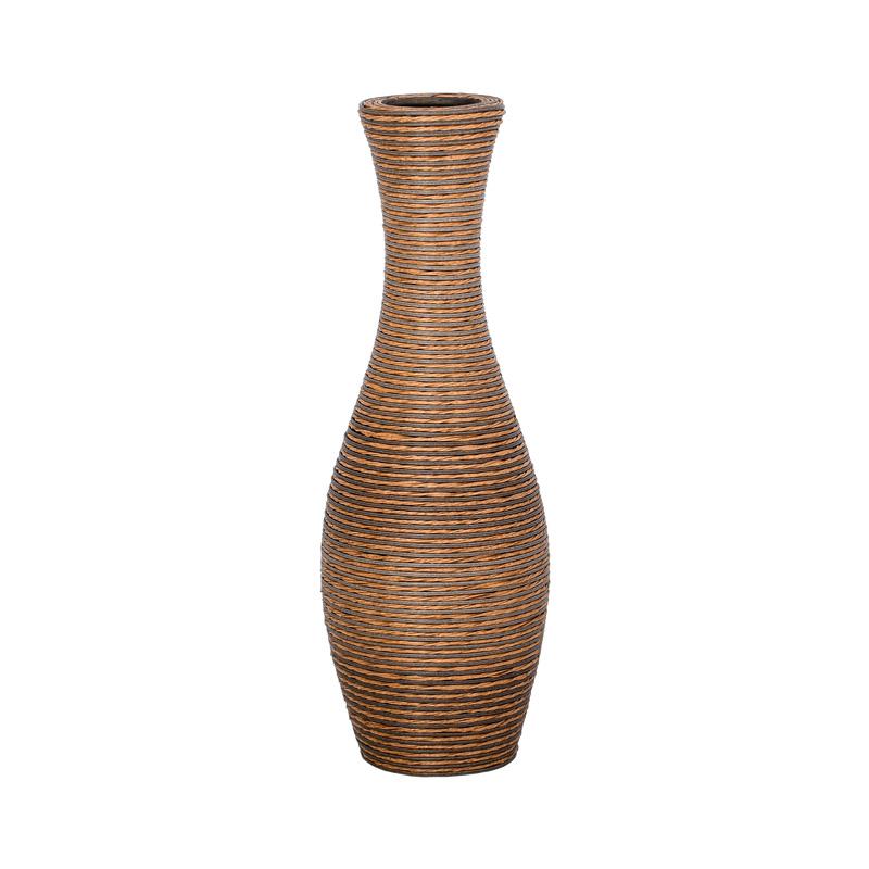 ΔΙΑΚΟΣΜΗΤΙΚΟ ΒΑΖΟ Fylliana FL639 PU RATTAN ΓΚΡΙ-ΦΥΣΙΚΟ ΧΡΩΜΑ 70εκ