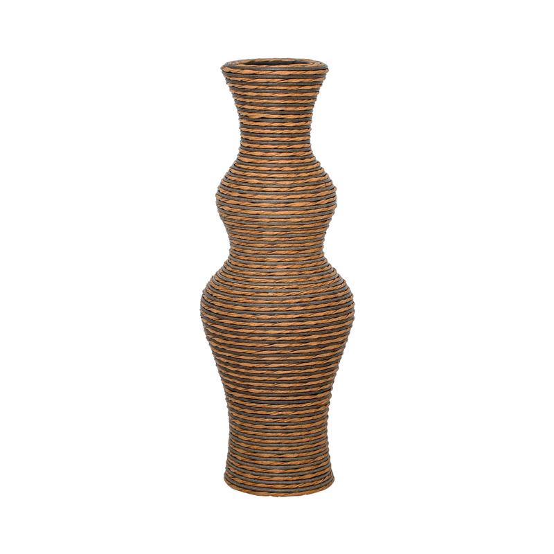 ΔΙΑΚΟΣΜΗΤΙΚΟ ΒΑΖΟ Fylliana FL378 PU RATTAN ΓΚΡΙ-ΦΥΣΙΚΟ ΧΡΩΜΑ 60εκ