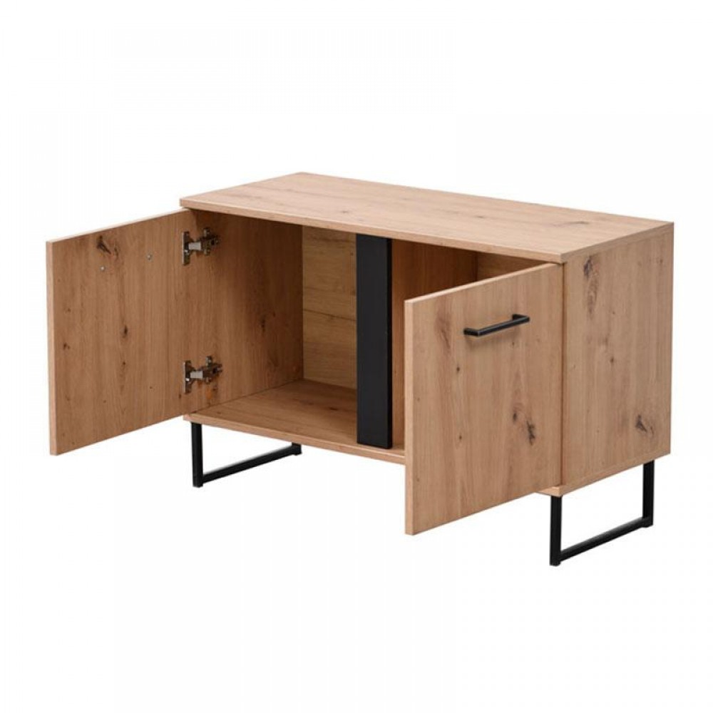 ΕΠΙΠΛΟ ΧΩΛ SARDINIA KOM ARTISAN OAK / ΜΑΥΡΟ 84,5x35x54,5εκ