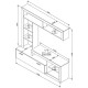 ΚΕΝΤΡΟ ΨΥΧΑΓΩΓΙΑΣ-ΣΥΝΘΕΣΗ GLEN GREY OAK/ΛΕΥΚΟ 170x41x170εκ