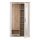 ΕΠΙΠΛΟ ΧΩΛ KENT PS GREY OAK-ΛΕΥΚΟ OAK ΧΡΩΜΑ 114x37x195εκ