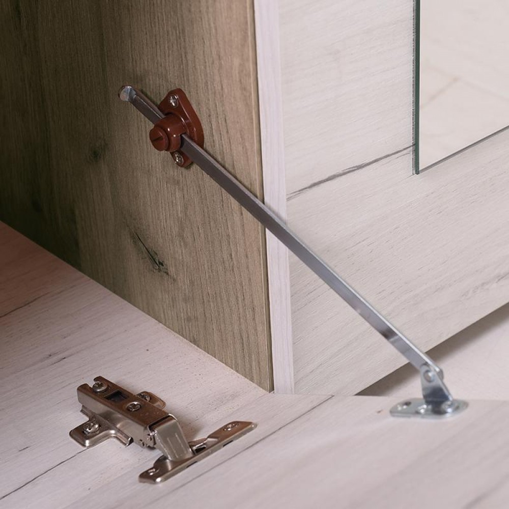 ΕΠΙΠΛΟ ΧΩΛ KENT PS GREY OAK-ΛΕΥΚΟ OAK ΧΡΩΜΑ 114x37x195εκ
