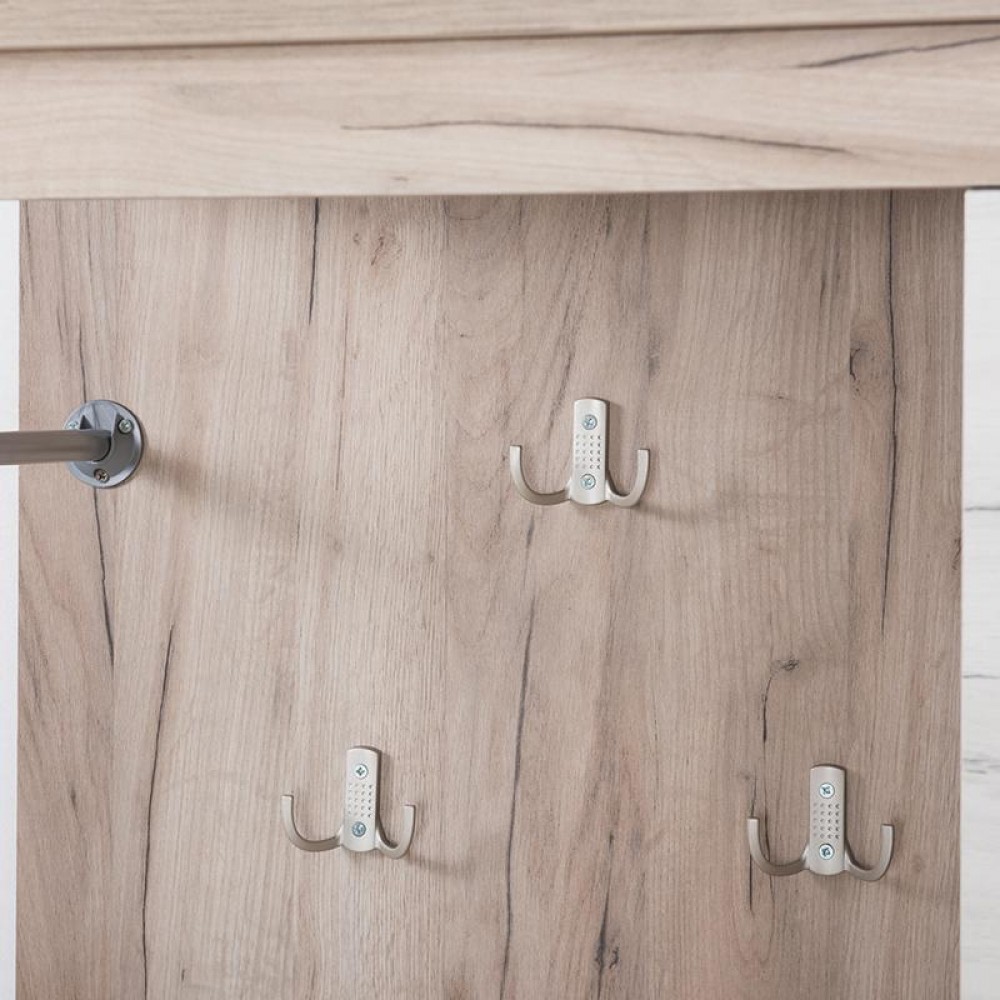 ΕΠΙΠΛΟ ΧΩΛ KENT PS GREY OAK-ΛΕΥΚΟ OAK ΧΡΩΜΑ 114x37x195εκ