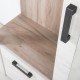 ΕΠΙΠΛΟ ΧΩΛ KENT PS GREY OAK-ΛΕΥΚΟ OAK ΧΡΩΜΑ 114x37x195εκ