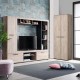 ΕΠΙΠΛΟ ΧΩΛ LORCA GREY OAK / ΜΑΥΡΟ 67x40x195εκ fxtr
