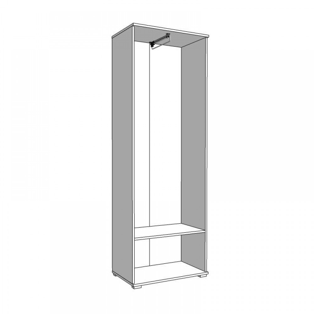 ΕΠΙΠΛΟ ΧΩΛ LORCA GREY OAK / ΜΑΥΡΟ 67x40x195εκ fxtr