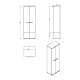 ΕΠΙΠΛΟ ΧΩΛ LORCA GREY OAK / ΜΑΥΡΟ 67x40x195εκ fxtr