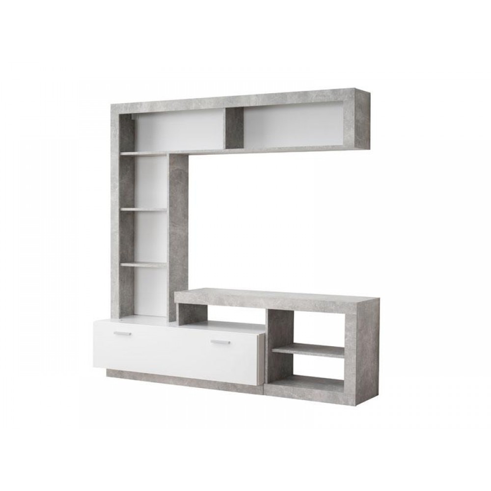 ΚΕΝΤΡΟ ΨΥΧΑΓΩΓΙΑΣ-ΣΥΝΘΕΣΗ GLEN ΛΕΥΚΟ-ΓΚΡΙ CONCRETE 170x41x170εκ