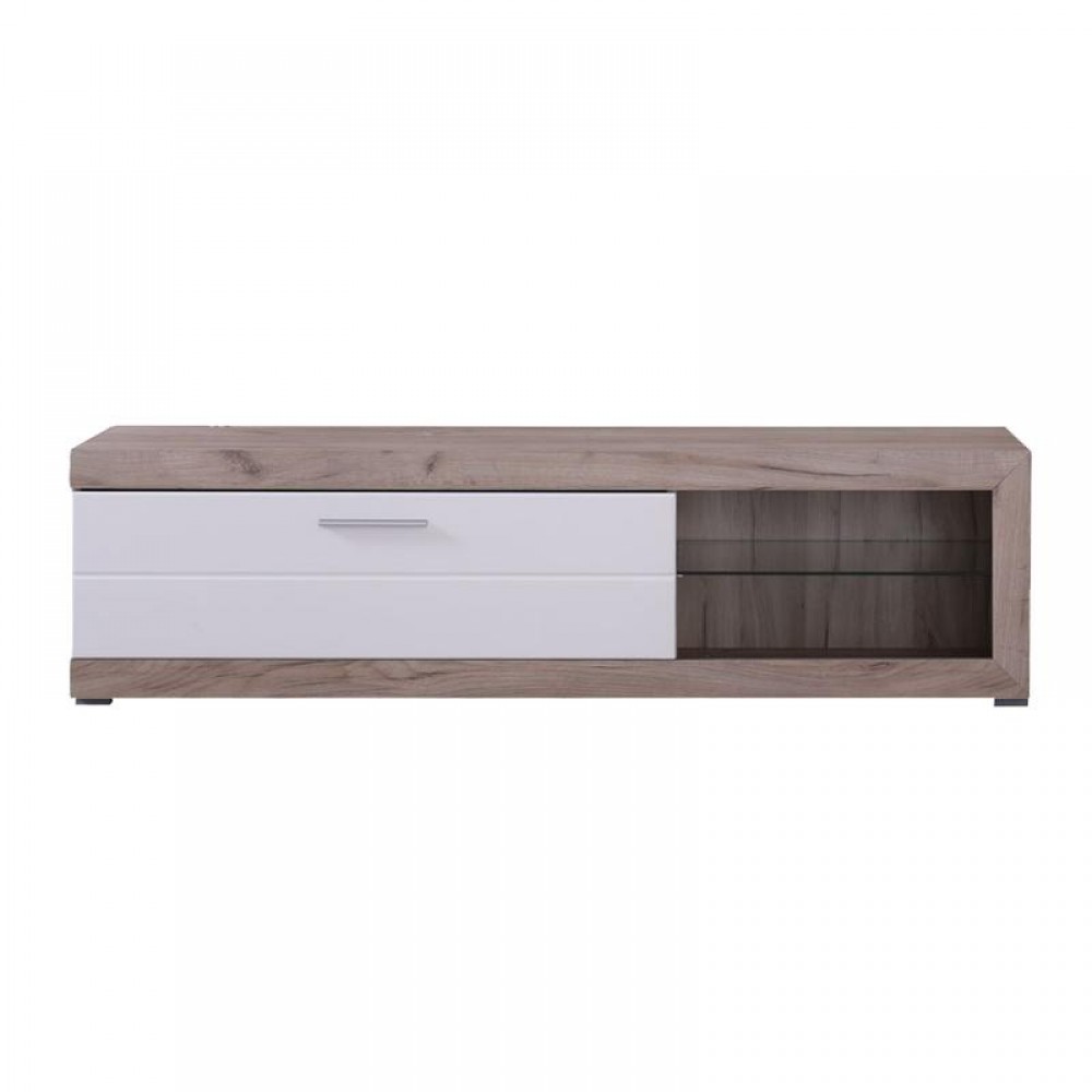 ΕΠΙΠΛΟ ΤΗΛΕΟΡΑΣΗΣ REMO GREY OAK / ΛΕΥΚΗ ΛΑΚΑ 162x41x43εκ