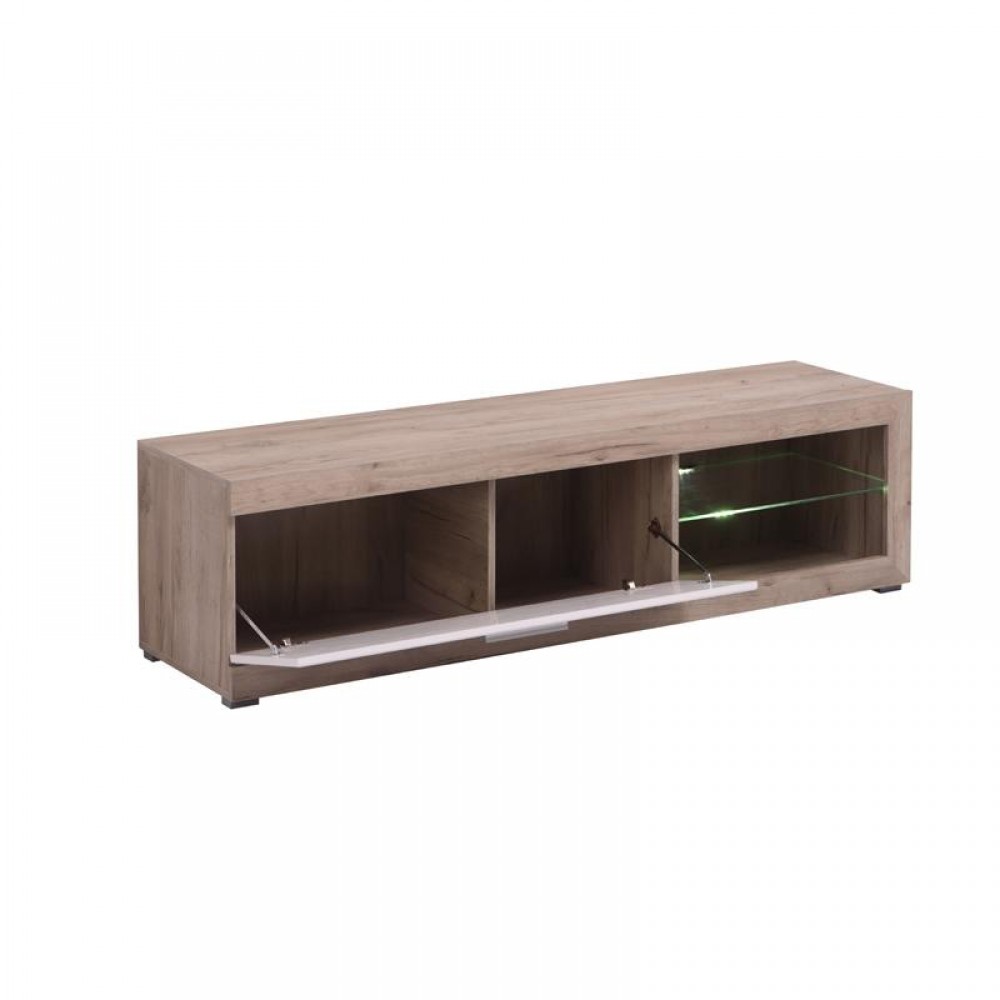 ΕΠΙΠΛΟ ΤΗΛΕΟΡΑΣΗΣ REMO GREY OAK / ΛΕΥΚΗ ΛΑΚΑ 162x41x43εκ