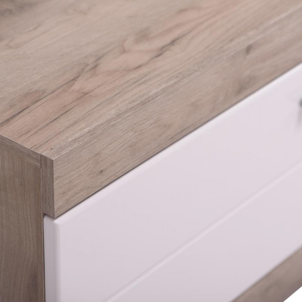 ΕΠΙΠΛΟ ΤΗΛΕΟΡΑΣΗΣ REMO GREY OAK / ΛΕΥΚΗ ΛΑΚΑ 162x41x43εκ