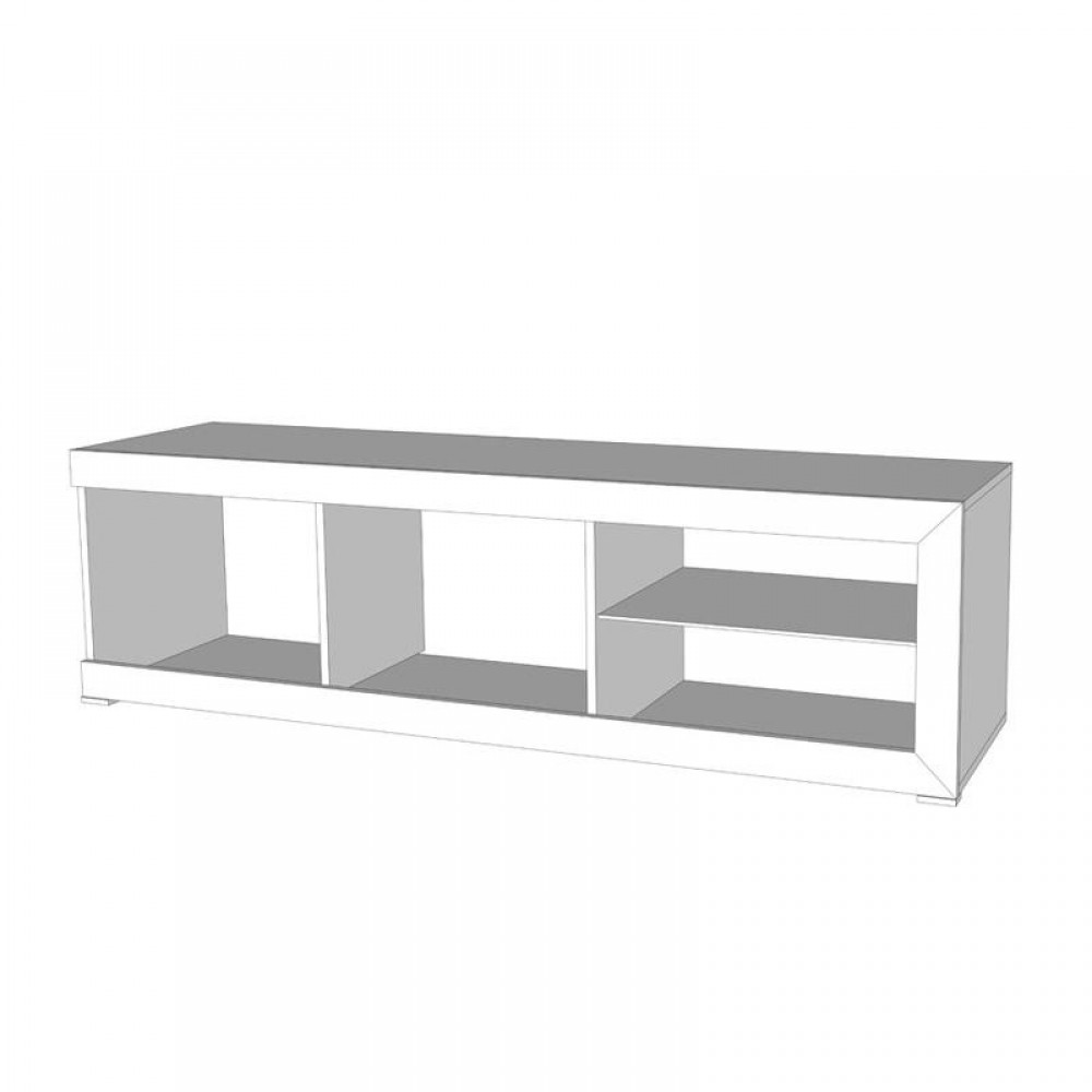 ΕΠΙΠΛΟ ΤΗΛΕΟΡΑΣΗΣ REMO GREY OAK / ΛΕΥΚΗ ΛΑΚΑ 162x41x43εκ