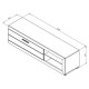 ΕΠΙΠΛΟ ΤΗΛΕΟΡΑΣΗΣ REMO GREY OAK / ΛΕΥΚΗ ΛΑΚΑ 162x41x43εκ