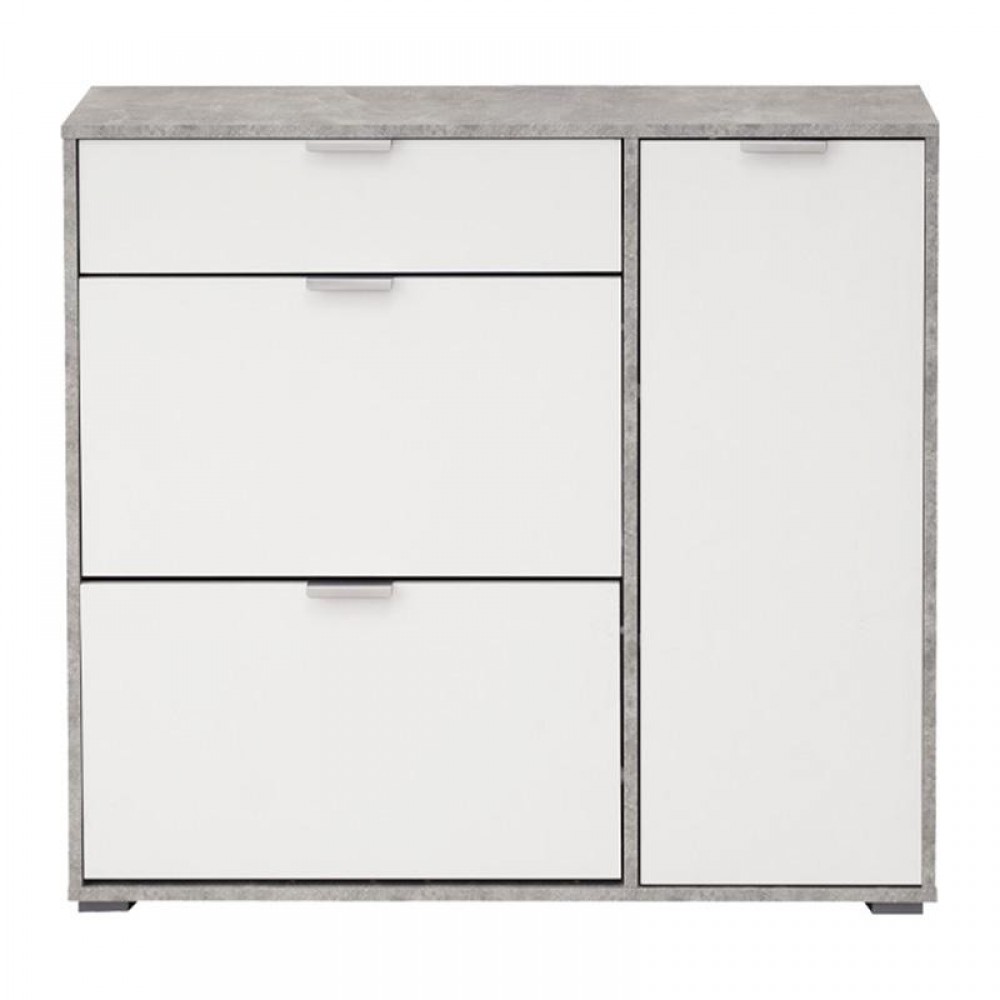 ΠΑΠΟΥΤΣΟΘΗΚΗ ARCO 2 ΓΚΡΙ CONCRETE-ΛΕΥΚΟ 102x33x94,5εκ