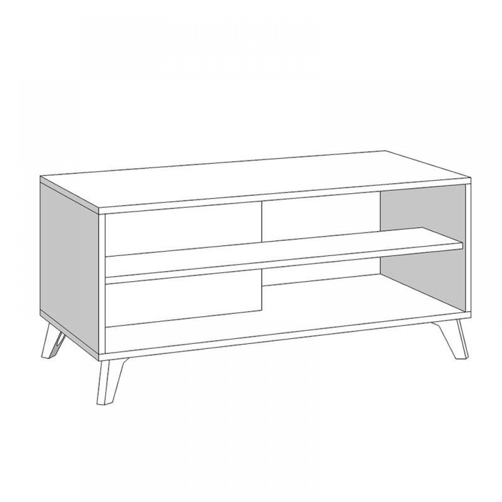 ΤΡΑΠΕΖΙ ΣΑΛΟΝΙΟΥ UMBRIA KS GREY OAK-ΜΑΥΡΟ 101x50x47εκ