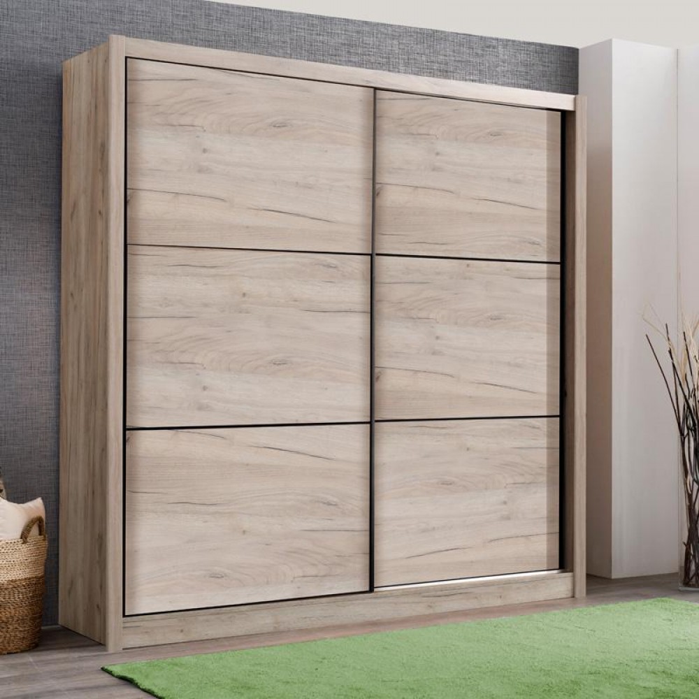 ΝΤΟΥΛΑΠΑ NAVARA 215 GREY OAK 213x60x215,5εκ