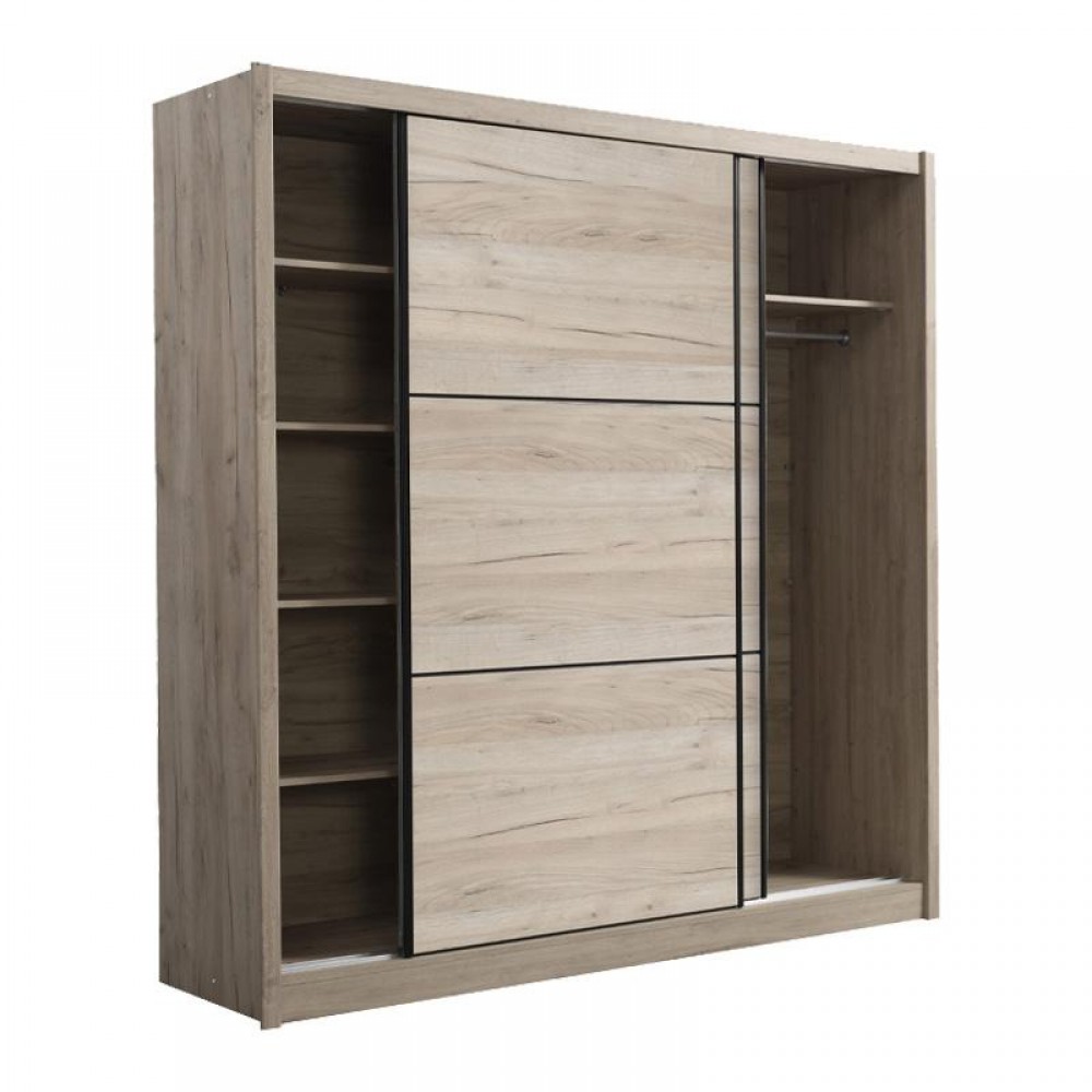 ΝΤΟΥΛΑΠΑ NAVARA 215 GREY OAK 213x60x215,5εκ