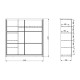 ΝΤΟΥΛΑΠΑ NAVARA 215 GREY OAK 213x60x215,5εκ