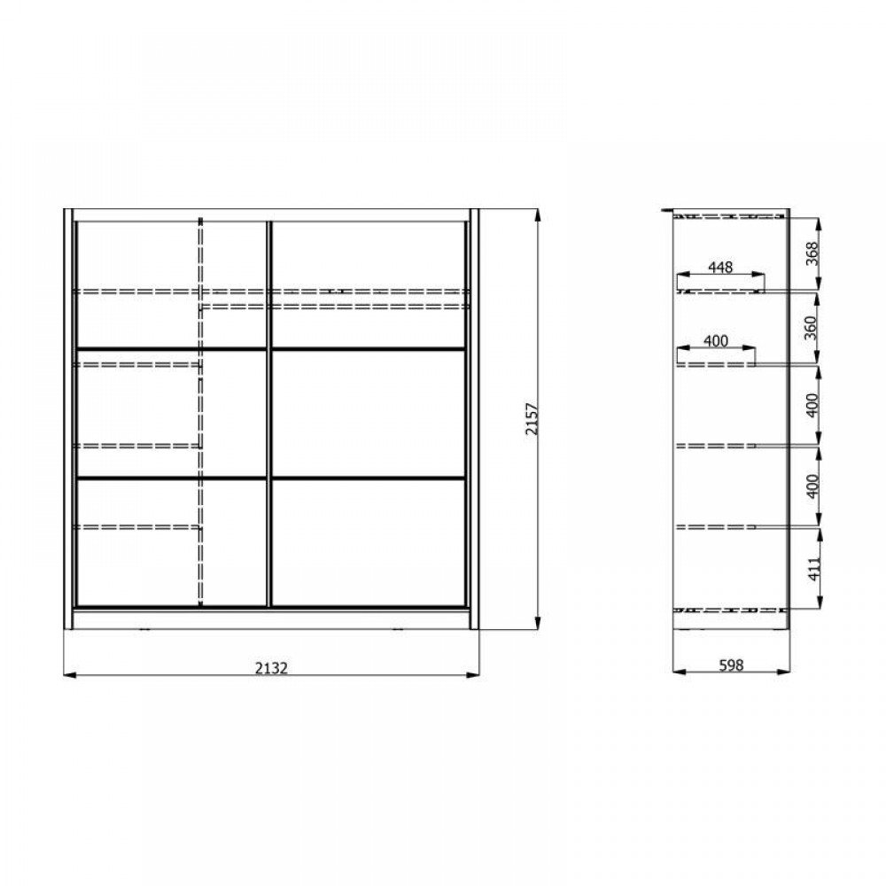 ΝΤΟΥΛΑΠΑ NAVARA 215 ΑRTISAN OAK 213x60x215,5εκ