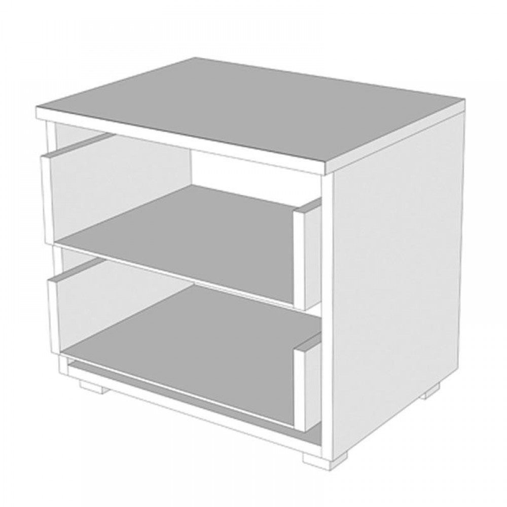 ΚΟΜΟΔΙΝΟ Uni NO2F Λευκό 44,5x33,5x43εκ