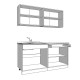 ΚΟΥΖΙΝΑ DALILA 160 GREY OAK / ΓΚΡΙ 160x51,5x206,5εκ