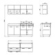 ΚΟΥΖΙΝΑ DALILA 160 GREY OAK / ΓΚΡΙ 160x51,5x206,5εκ