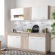 ΚΟΥΖΙΝΑ DALILA 80S GREY OAK / ΛΕΥΚΟ 80x51,5x206,5εκ
