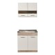 ΚΟΥΖΙΝΑ DALILA 80S GREY OAK / ΛΕΥΚΟ 80x51,5x206,5εκ
