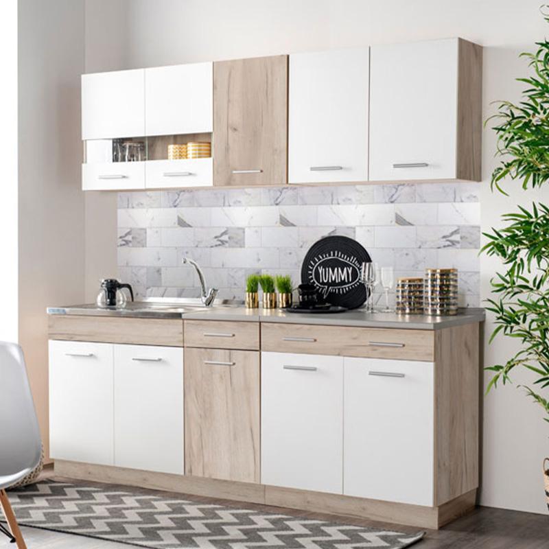 ΚΟΥΖΙΝΑ DALILA 80 GREY OAK / ΛΕΥΚΟ 80x51,5x206,5εκ