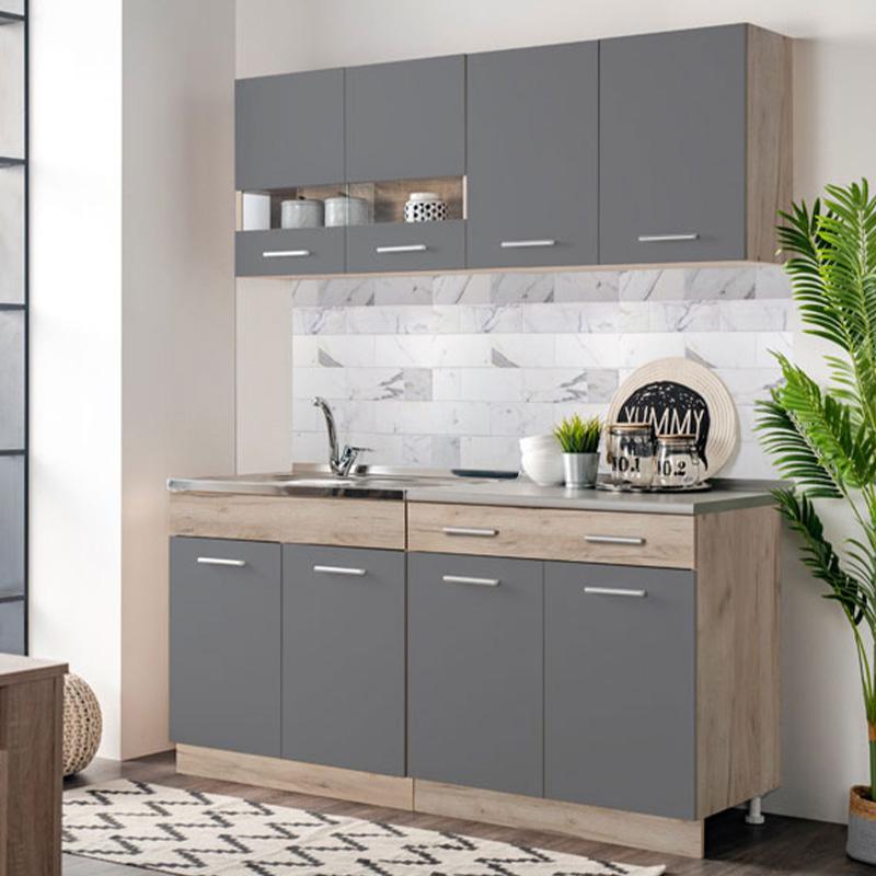 ΚΟΥΖΙΝΑ DALILA 80 GREY OAK / ΓΚΡΙ 80x51,5x206,5εκ