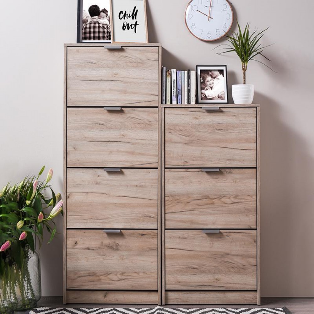 ΠΑΠΟΥΤΣΟΘΗΚΗ Base 14 GREY OAK 58x18x156εκ