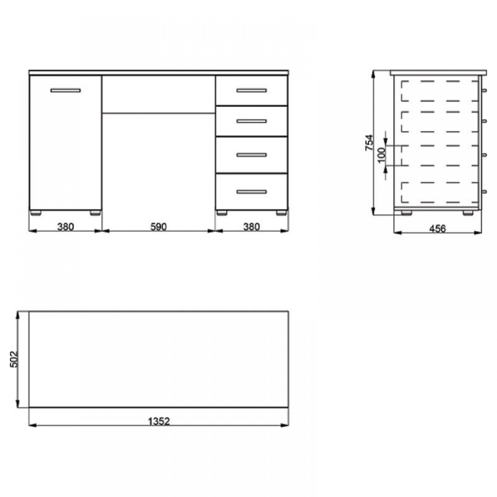 ΓΡΑΦΕΙΟ LIBER SONOMA 135x50x75,5εκ