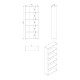 ΒΙΒΛΙΟΘΗΚΗ TOMAR 5 ARTISAN OAK 70x24,5x176,5εκ
