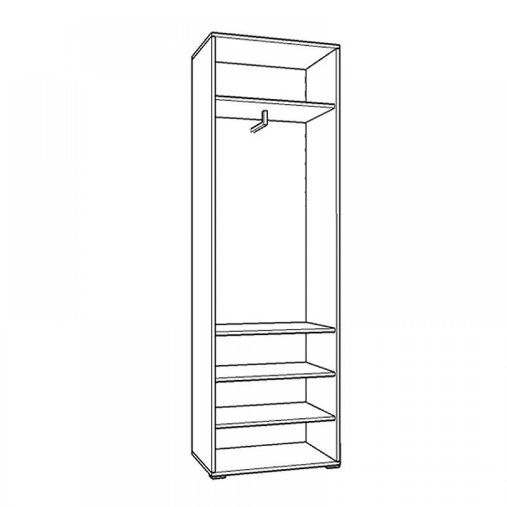 ΕΠΙΠΛΟ ΧΩΛ ΜΕ ΚΑΘΡΕΦΤΗ Beny 2K OG GREY-ΛΕΥΚΗ ΛΑΚΑ 60x35x192,5εκ fxtr