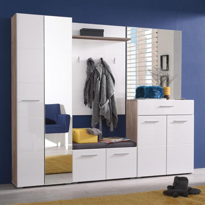 ΕΠΙΠΛΟ ΧΩΛ Beny CIV 760 GREY OAK-ΛΕΥΚΗ ΛΑΚΑ 76x26x114εκ fxtr