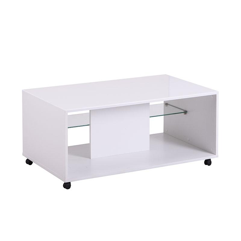 ΤΡΑΠΕΖΑΚΙ ΣΑΛΟΝΙΟΥ BERT ΛEYKO-ΛEYKH ΛΑΚΑ 101x60x45εκ