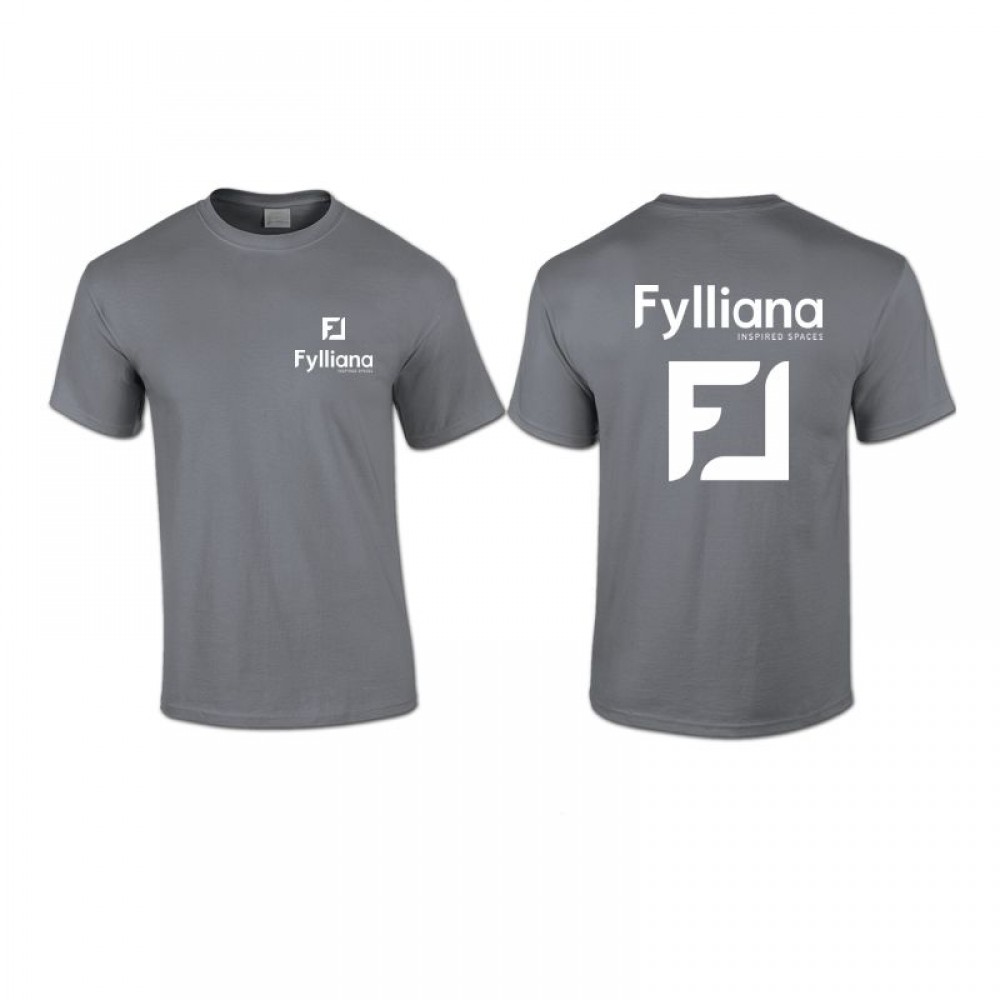 T-SHIRT FYLLIANA ΜΑΚΟ UNISEX ΓΚΡΙ ΧΡΩΜΑ